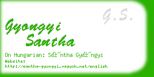 gyongyi santha business card